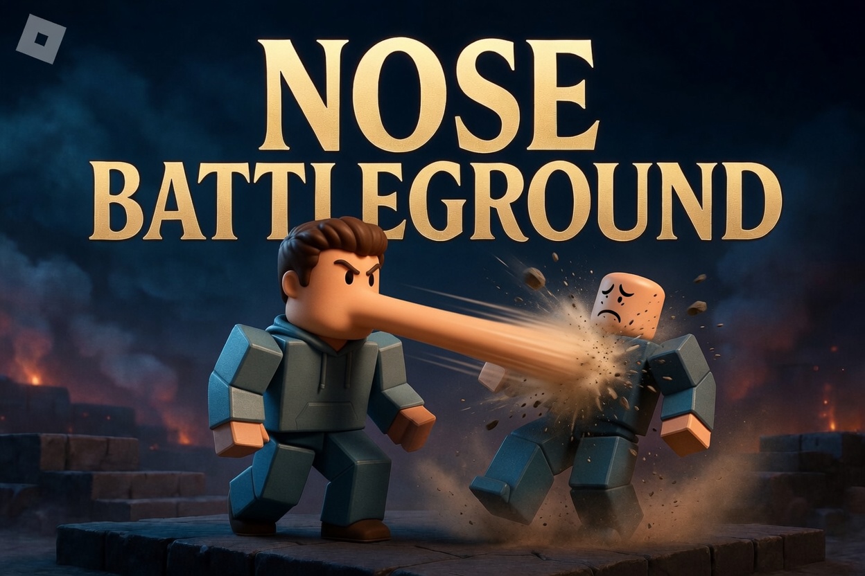 Nose Battleground — Roblox characters fighting with oversized noses